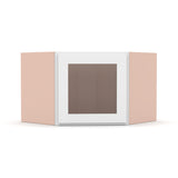 Liberty Shaker White - 24 Inch Diagonal Corner Glass Door Wall Cabinet - 24" Width x 12" Height x 12" Depth