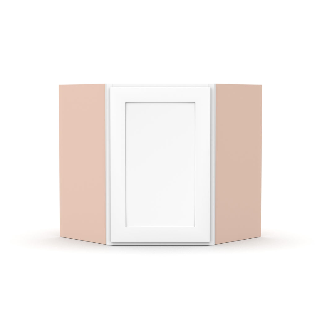 Liberty Shaker White - 24 Inch Diagonal Corner Wall Cabinet - 24