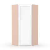 Liberty Shaker White - 24 Inch Diagonal Corner Wall Cabinet - 24" Width x 36" Height x 12" Depth
