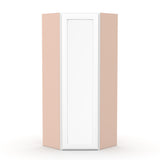Liberty Shaker White - 24 Inch Diagonal Corner Wall Cabinet - 24" Width x 42" Height x 12" Depth