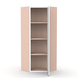 Liberty Shaker White - 24 Inch Diagonal Corner Wall Cabinet - 24" Width x 42" Height x 12" Depth