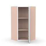 Liberty Shaker White - 27 Inch Diagonal Corner Wall Cabinet - 27" Width x 36" Height x 15" Depth