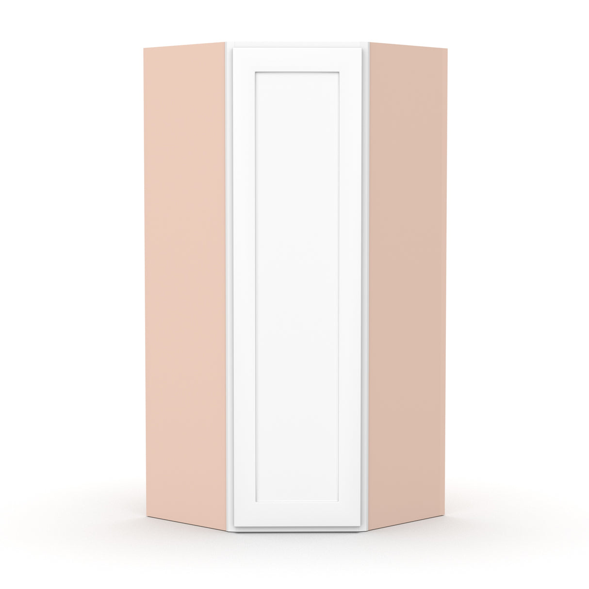 Liberty Shaker White - 27 Inch Diagonal Corner Wall Cabinet - 27" Width x 42" Height x 15" Depth