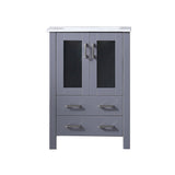 Volez 24 in. Freestanding Bathroom Vanity with Integrated Top, White integrated Square Sink