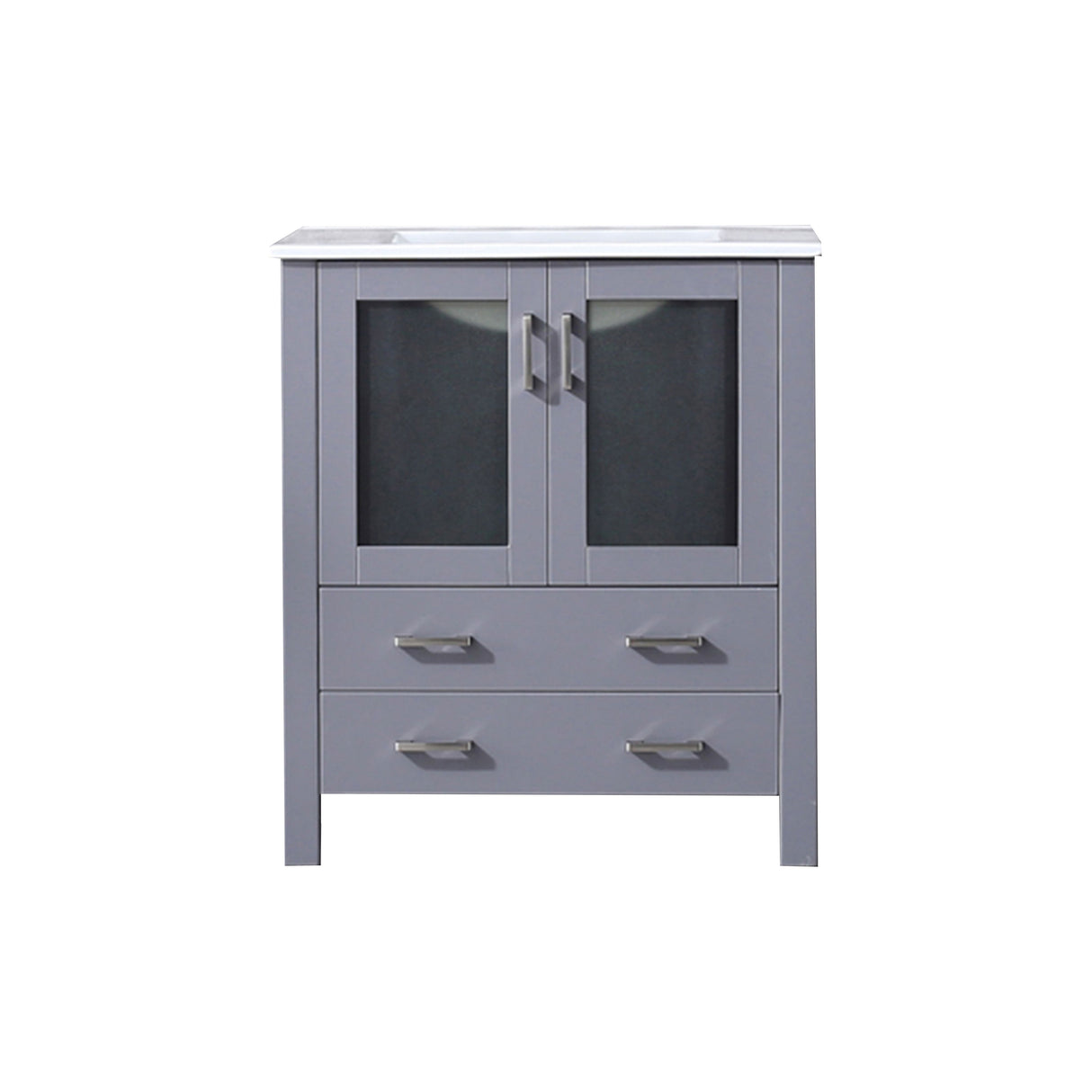 Volez 30 in. Freestanding Bathroom Vanity with Integrated Top, White integrated Square Sink