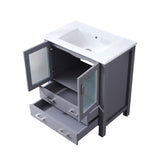 Volez 30 in. Freestanding Bathroom Vanity with Integrated Top, White integrated Square Sink