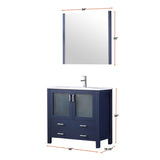 Volez 36 in. Freestanding Bathroom Vanity with Integrated Top, White integrated Square Sink