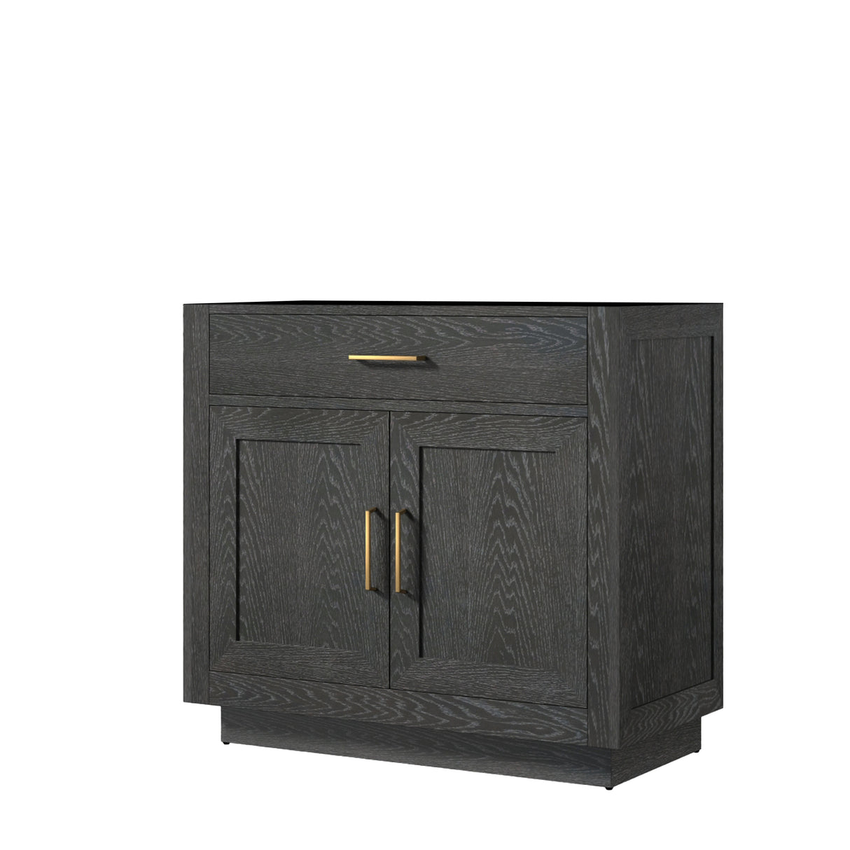 Abbey 36 in W x 22 in D Black Oak Single Bath Vanity