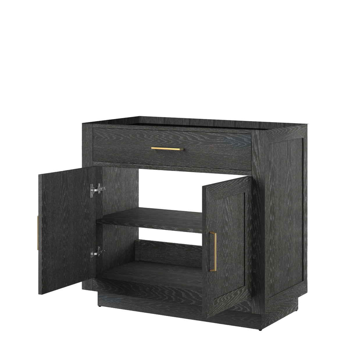 Abbey 36 in W x 22 in D Black Oak Single Bath Vanity