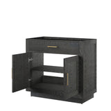 Abbey 36 in W x 22 in D Black Oak Single Bath Vanity