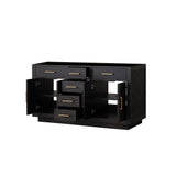 Abbey 60 in W x 22 in D Black Oak Double Bath Vanity