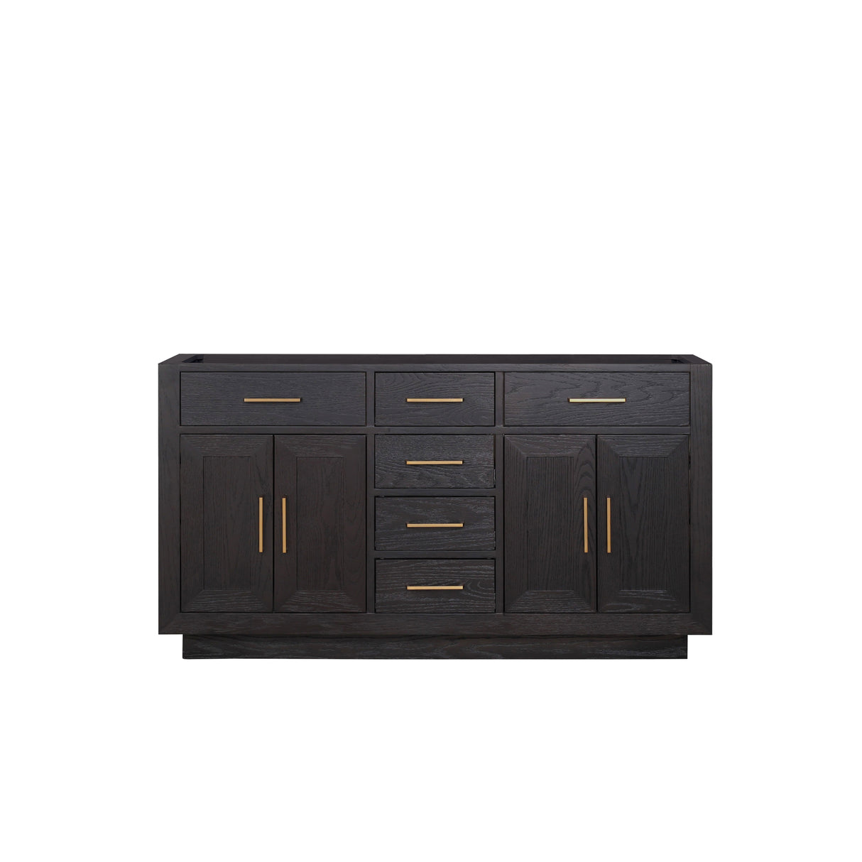 Abbey 60 in W x 22 in D Black Oak Double Bath Vanity