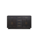Abbey 60 in W x 22 in D Black Oak Double Bath Vanity