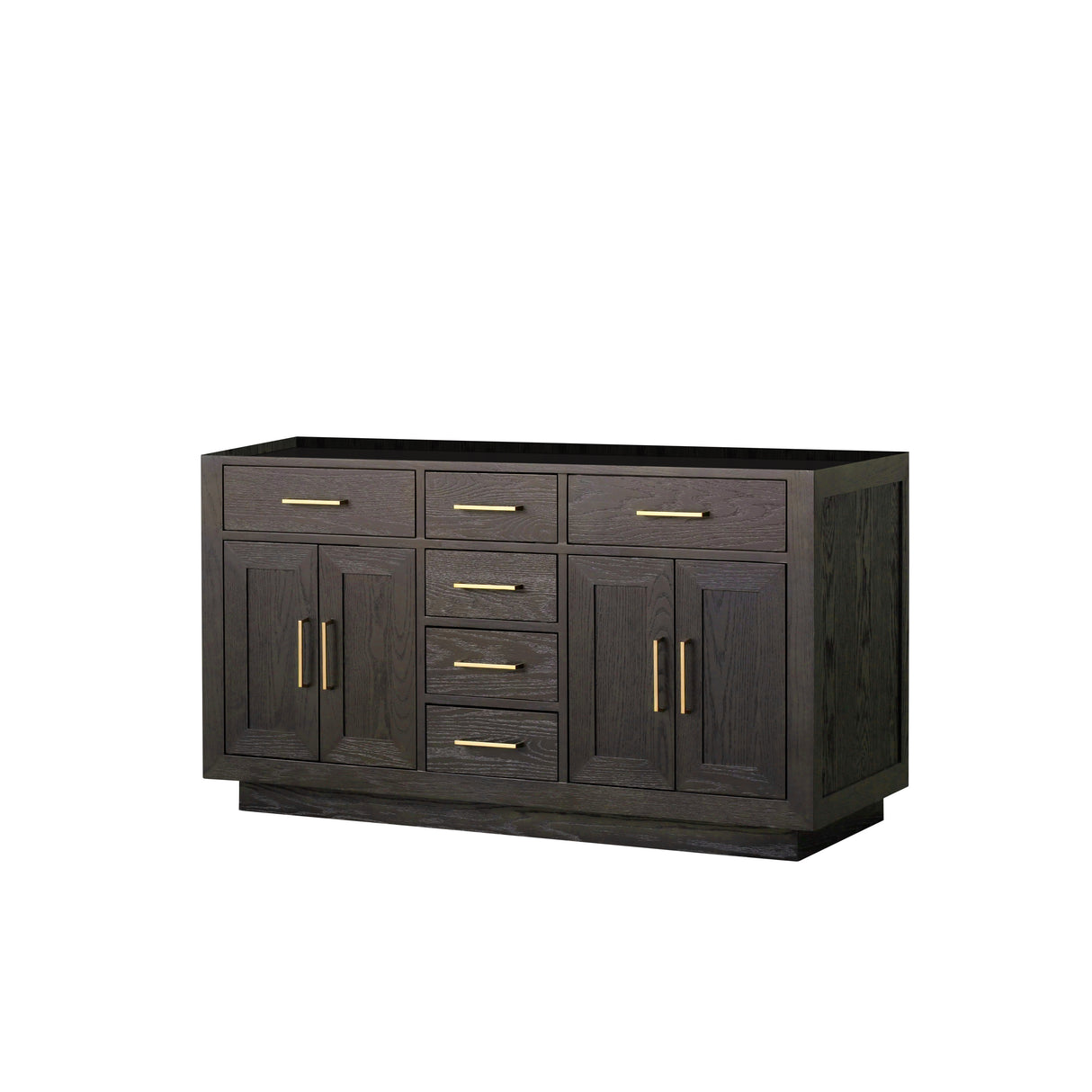 Abbey 60 in W x 22 in D Brown Oak Double Bath Vanity