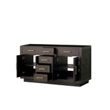 Abbey 60 in W x 22 in D Brown Oak Double Bath Vanity