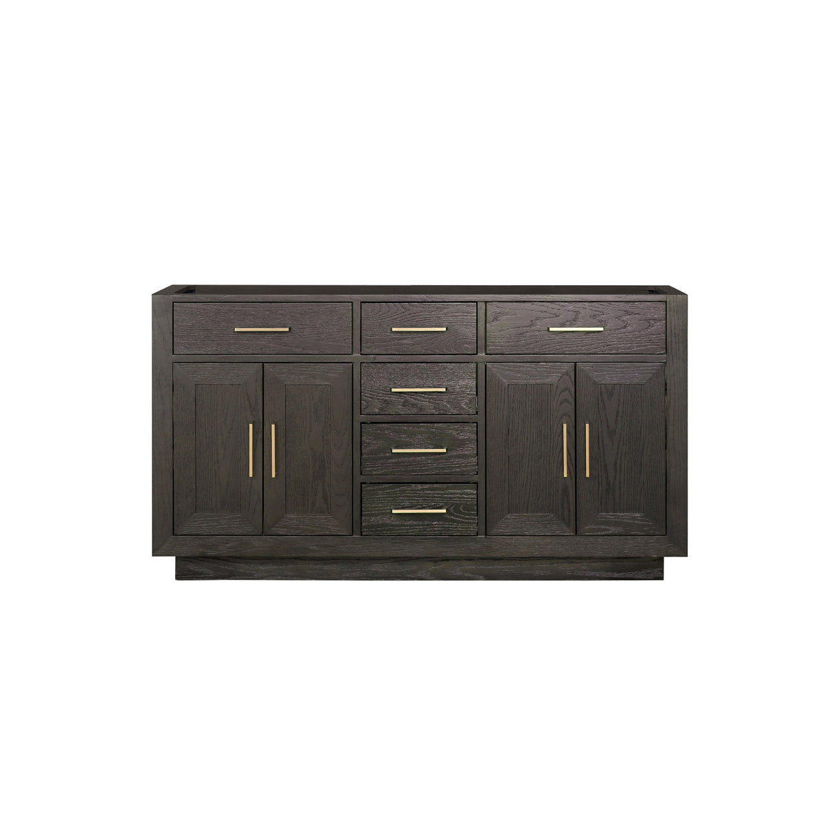 Abbey 60 in W x 22 in D Brown Oak Double Bath Vanity