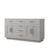 Abbey 60 in W x 22 in D White Oak Double Bath Vanity