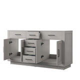 Abbey 60 in W x 22 in D White Oak Double Bath Vanity