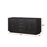 Abbey 72 in W x 22 in D Black Oak Double Bath Vanity