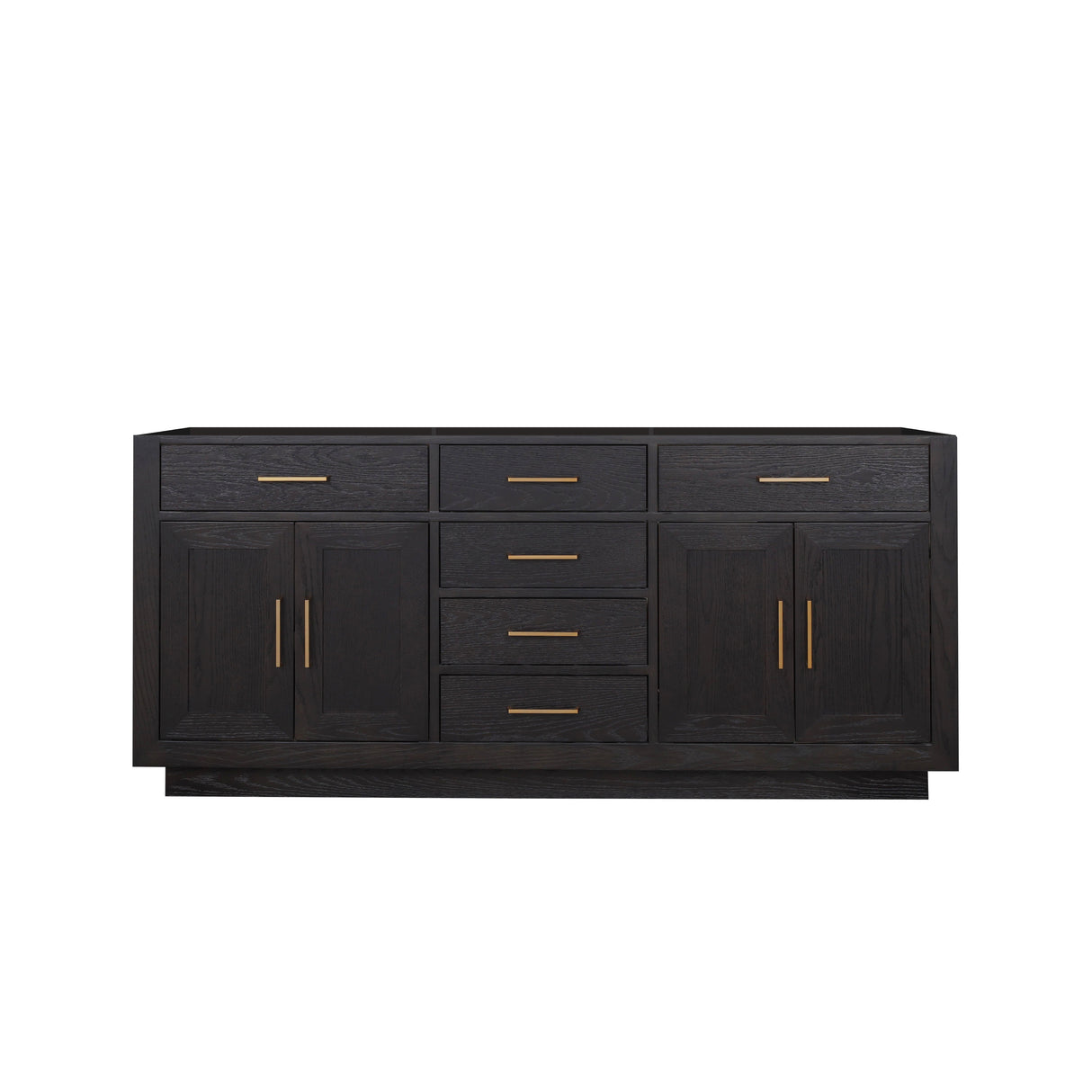 Abbey 72 in W x 22 in D Black Oak Double Bath Vanity