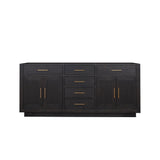 Abbey 72 in W x 22 in D Black Oak Double Bath Vanity