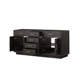 Abbey 72 in W x 22 in D Brown Oak Double Bath Vanity