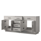 Abbey 72 in W x 22 in D White Oak Double Bath Vanity