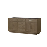 Abbey 72 in W x 22 in D Grey Oak Double Bath Vanity