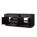 Abbey 80 in W x 22 in D Black Oak Double Bath Vanity