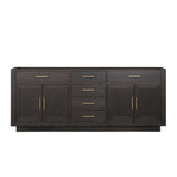 Abbey 80 in W x 22 in D Brown Oak Double Bath Vanity