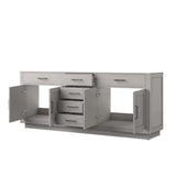 Abbey 80 in W x 22 in D White Oak Double Bath Vanity