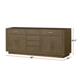 Abbey 80 in W x 22 in D Grey Oak Double Bath Vanity
