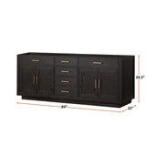 Abbey 84 in W x 22 in D Black Oak Double Bath Vanity