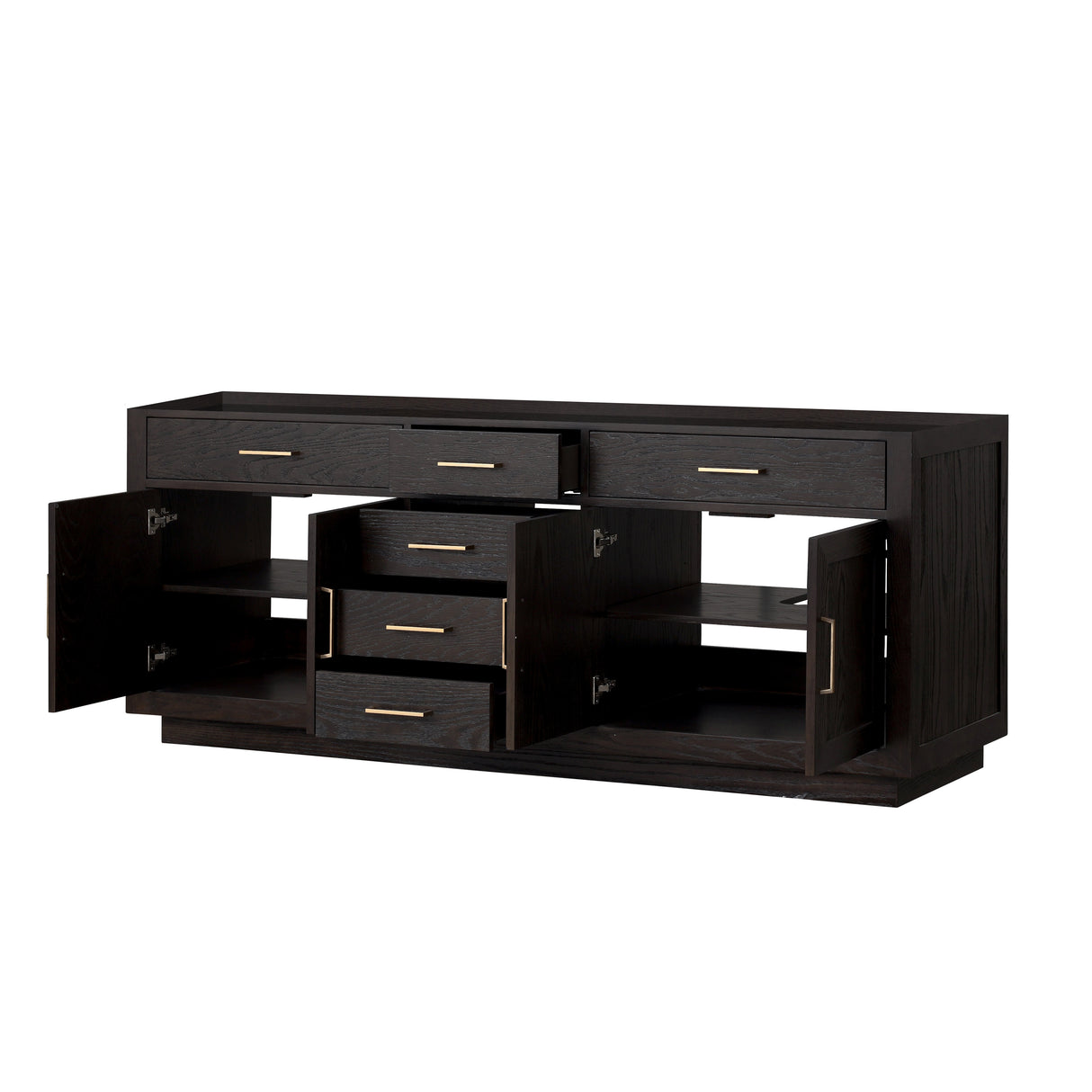 Abbey 84 in W x 22 in D Black Oak Double Bath Vanity