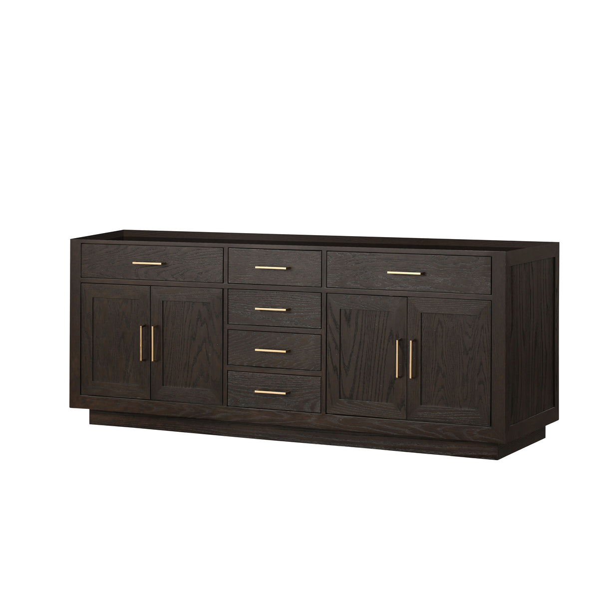 Abbey 84 in W x 22 in D Brown Oak Double Bath Vanity