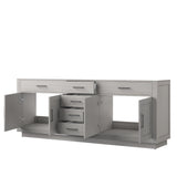 Abbey 84 in W x 22 in D White Oak Double Bath Vanity