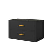 Castor 30 in W x 22 in D Black Single Bath Vanity