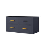 Castor 36 in W x 22 in D Blue Single Bath Vanity