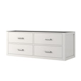 Castor 48 in W x 22 in D White Single Bath Vanity