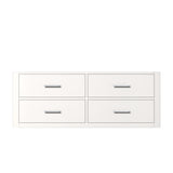 Castor 48 in W x 22 in D White Single Bath Vanity