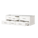 Castor 60 in W x 22 in D White Double Bath Vanity