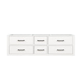 Castor 60 in W x 22 in D White Double Bath Vanity