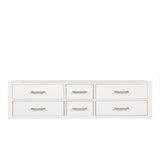 Castor 72 in W x 22 in D White Double Bath Vanity