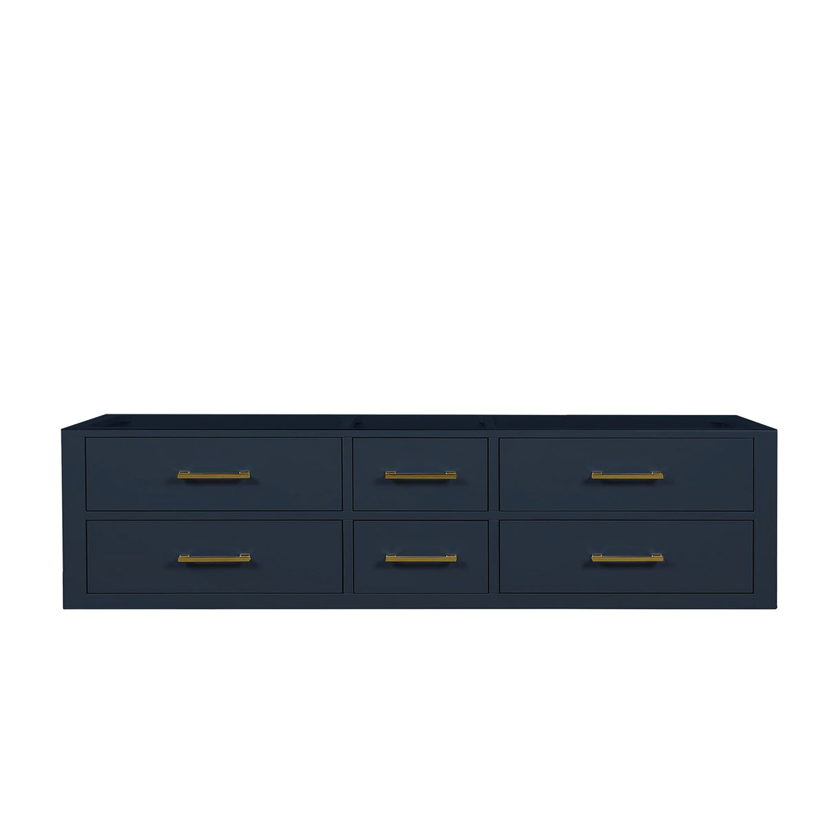 Castor 72 in W x 22 in D Blue Double Bath Vanity