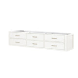 Castor 80 in W x 22 in D White Double Bath Vanity