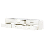 Castor 80 in W x 22 in D White Double Bath Vanity
