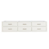 Castor 80 in W x 22 in D White Double Bath Vanity