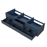 Castor 80 in W x 22 in D Blue Double Bath Vanity