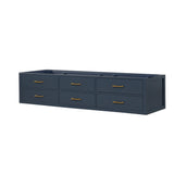 Castor 84 in W x 22 in D Blue Double Bath Vanity