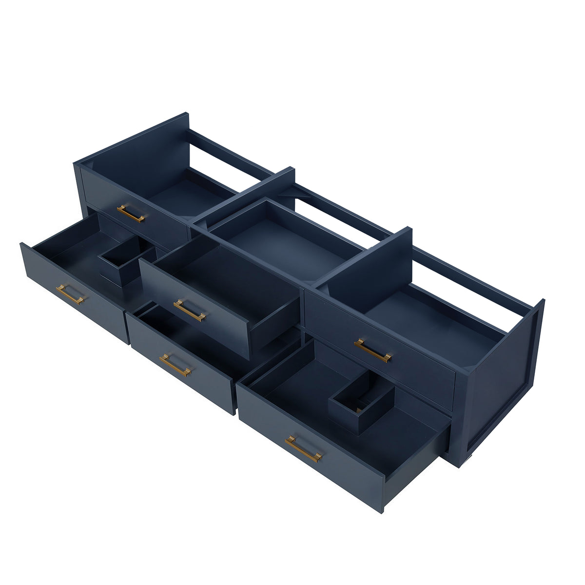 Castor 84 in W x 22 in D Blue Double Bath Vanity